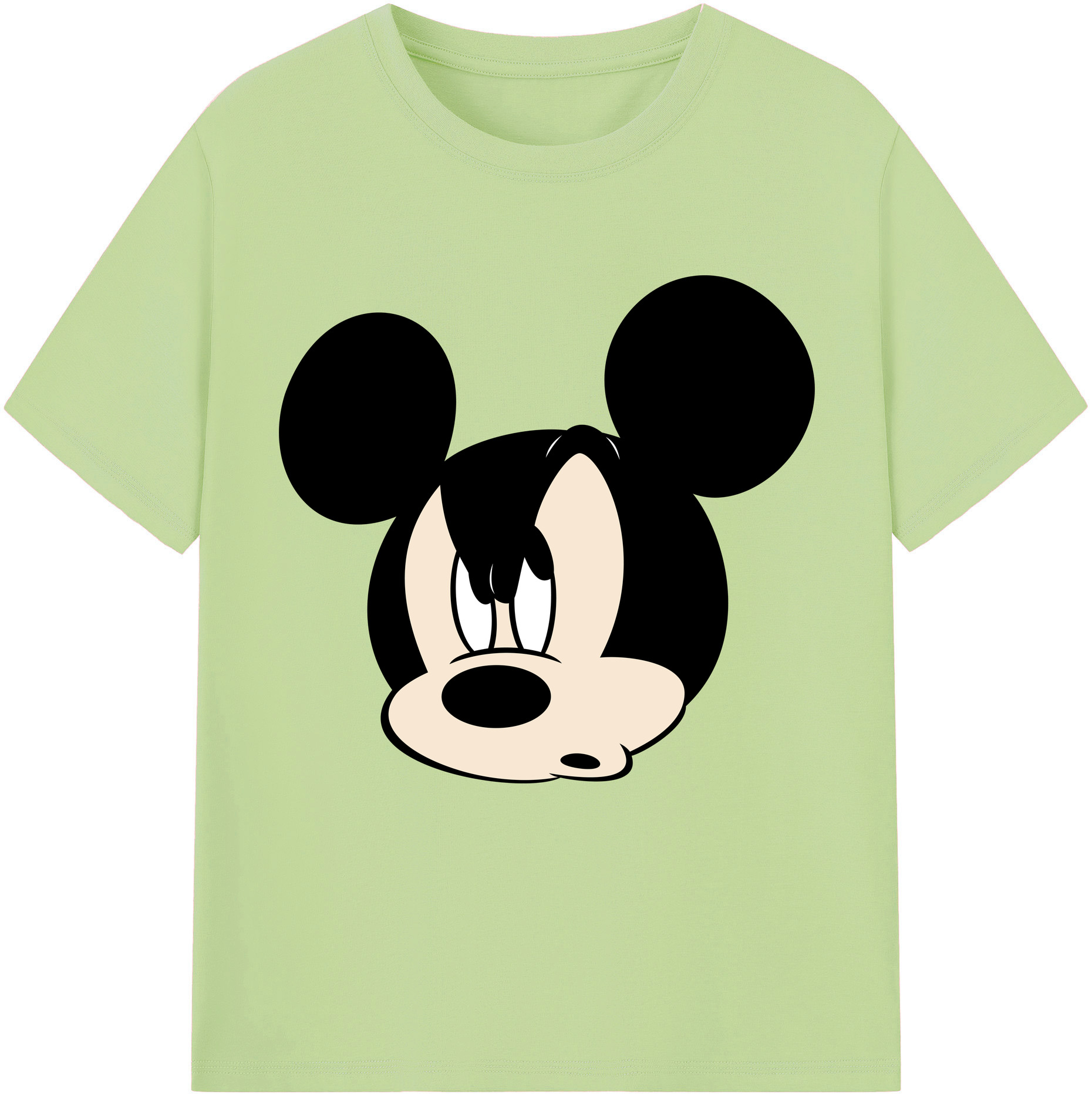 （画像用） ミッキーマウス Mickey Mouse 綿100％半袖Tシャツ（フロントプリント）